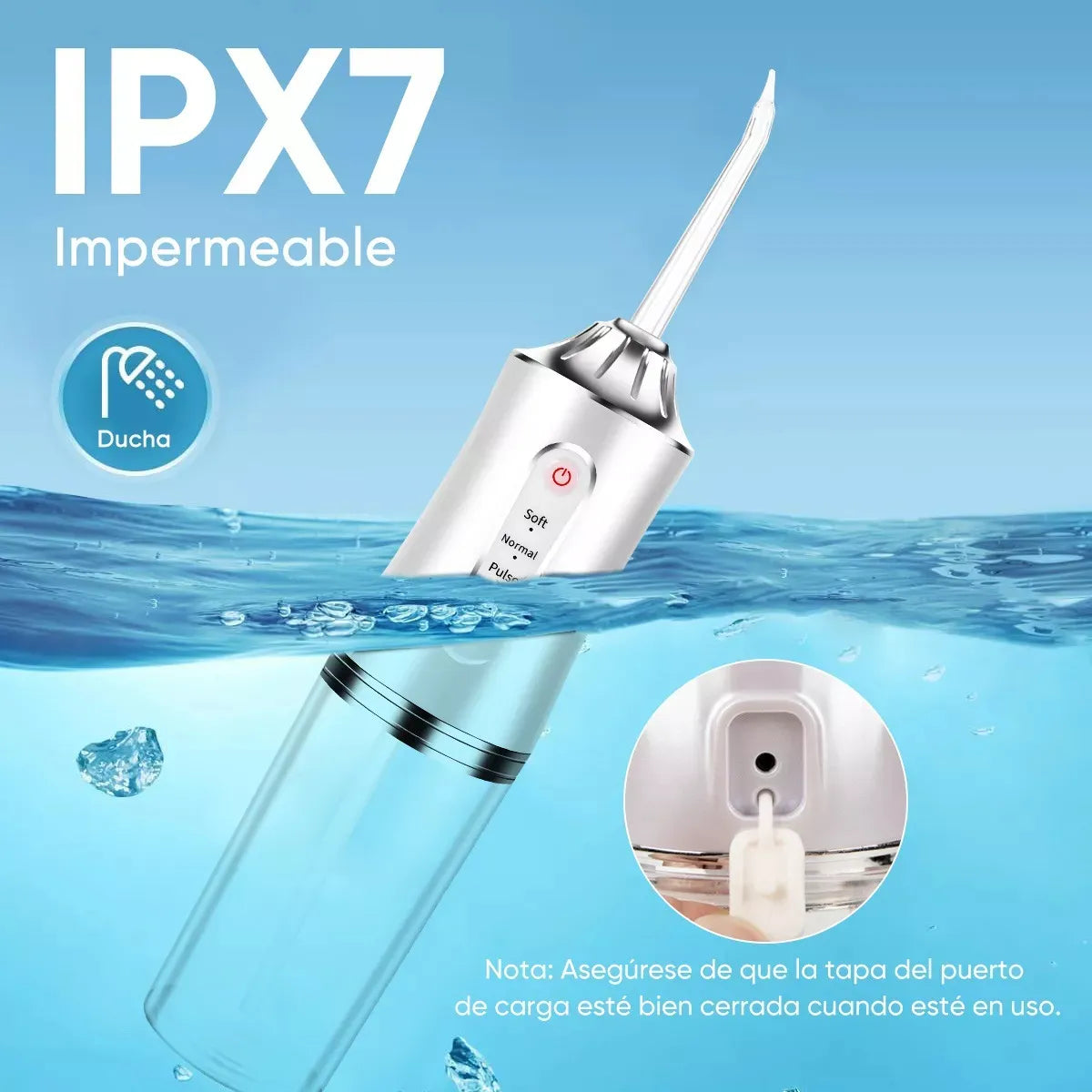 Irrigador Bucal Portátil AquaClean Pro - Limpieza Dental Profesional