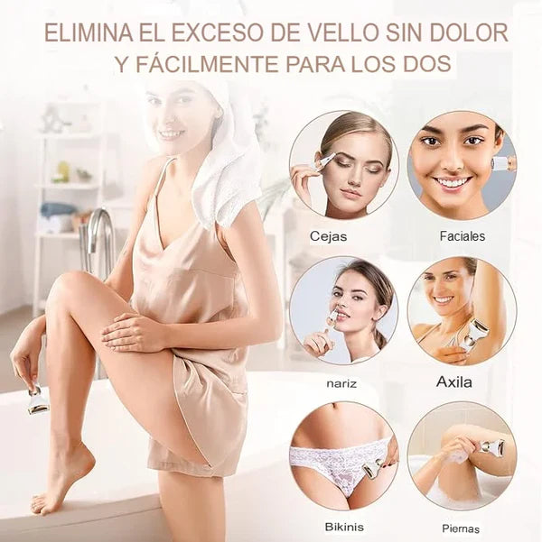 Depiladora Eléctrica 4 en 1 - Piel Suave y Perfecta al Instante
