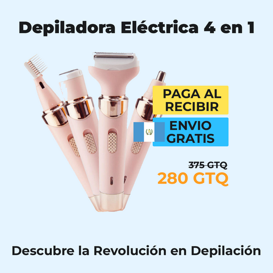 Depiladora Eléctrica 4 en 1 - Piel Suave y Perfecta al Instante