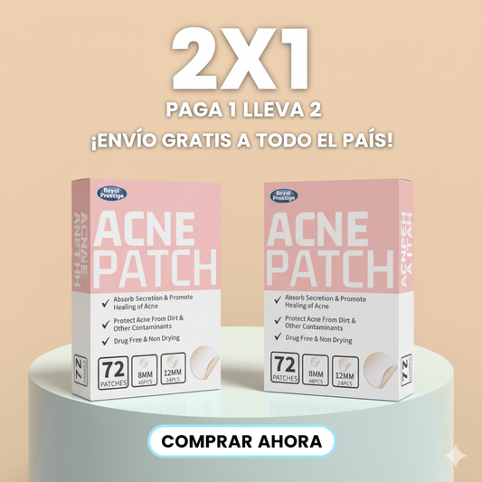 2x1 PARCHES INVISIBLES PARA EL ACNÉ IMPERMEABLES - 72 UNIDADES