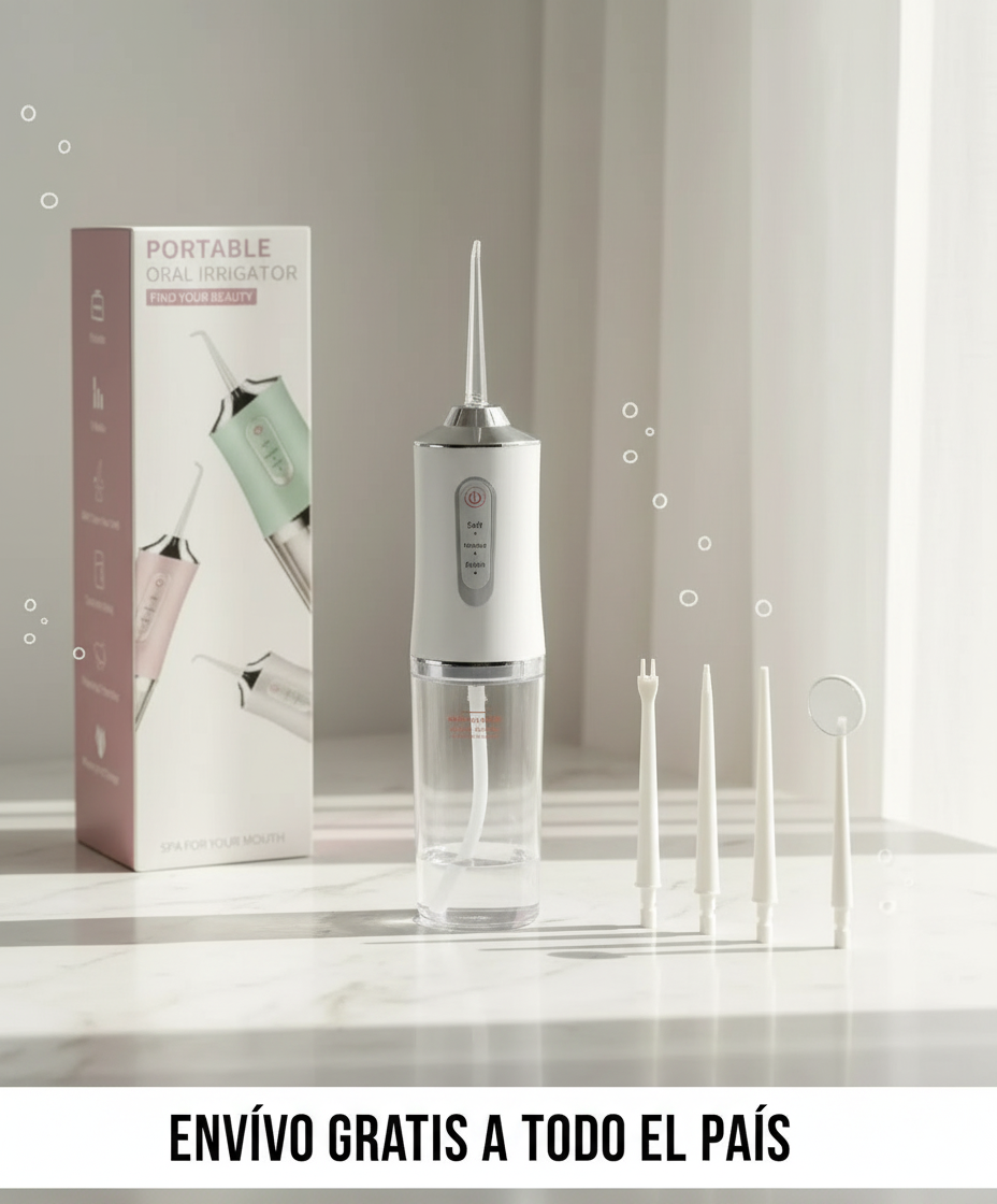 Irrigador Bucal Portátil AquaClean Pro - Limpieza Dental Profesional